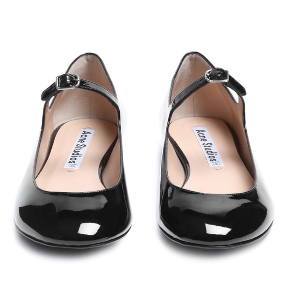 ACNE STUDIOS JANE PATENT-LEATHER BALLET FLATS